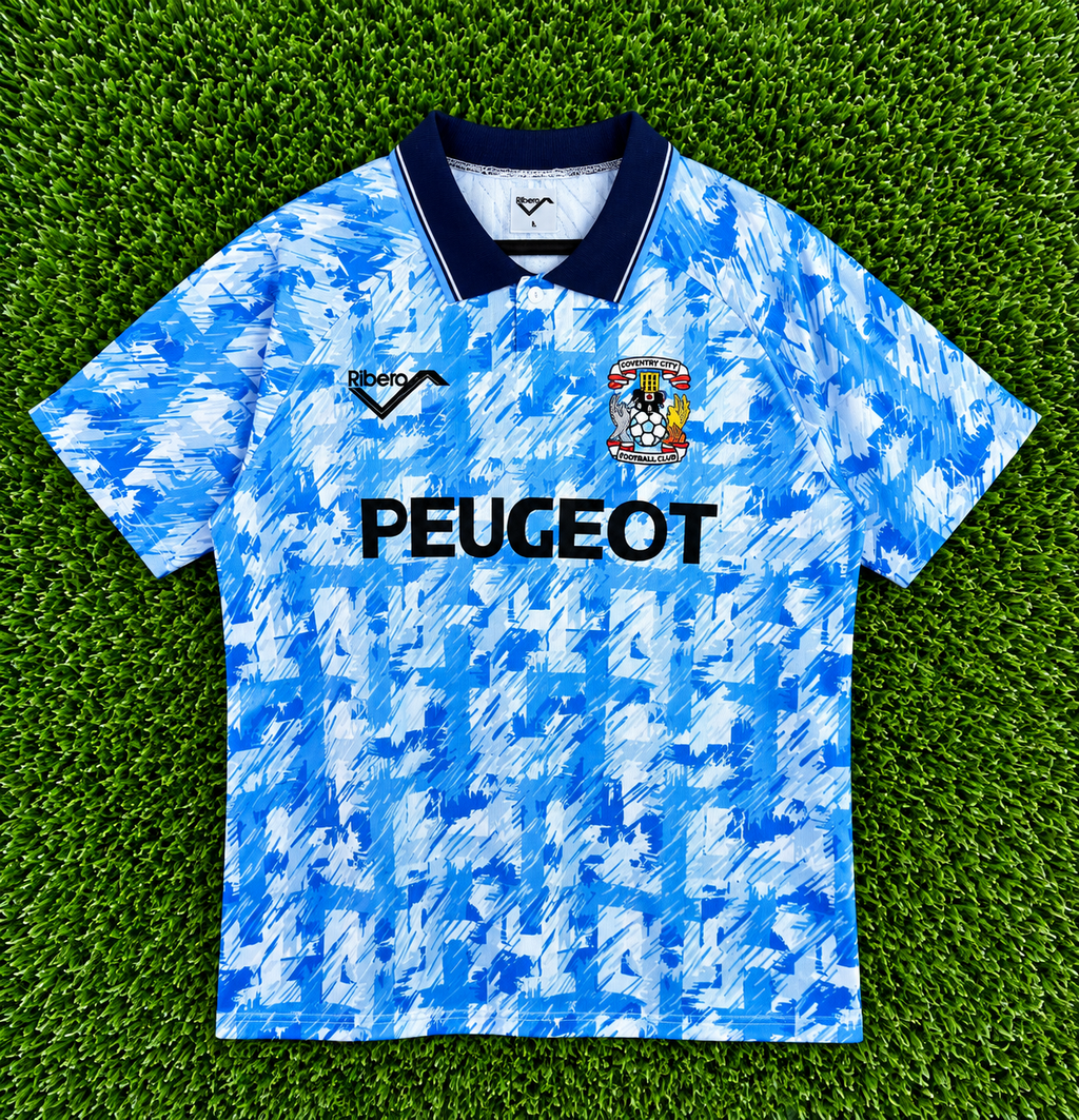 Camiseta Retro Coventry City FC 1990-91 Ribero Peugeot - Frontal