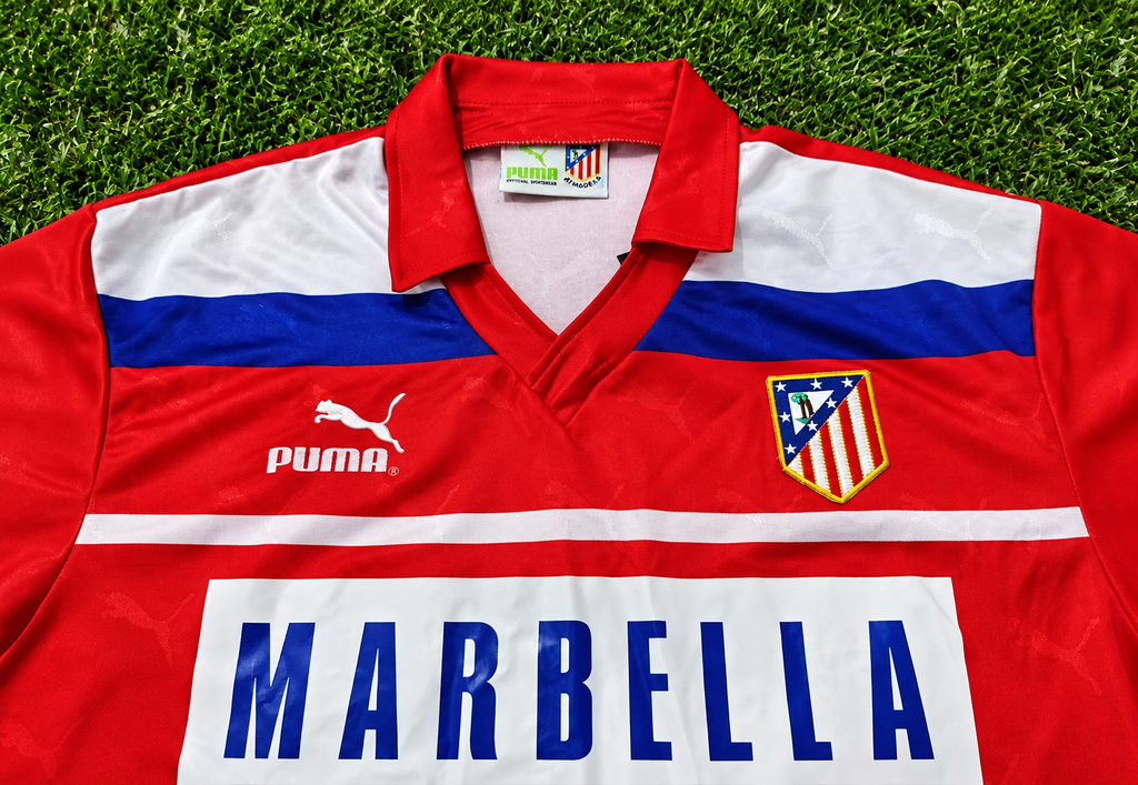Camiseta Retro Atlético de Madrid 1994-95 Puma Marbella - Detalle escudo
